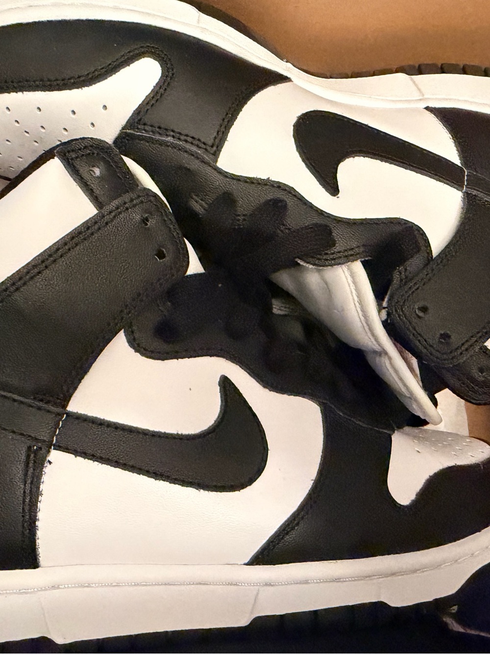 Nike  DUNKS HIGH! Black, White and Red High-Top Sneaker, tried on only in home!
